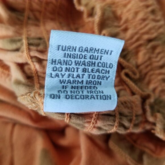 Dressbarn Indie Tangerine Tie-Die Tee Short Sleeves with Beaded Embellishments - Picture 13 of 13